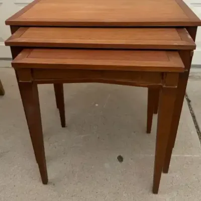 Vintage MCM Wooden Nesting Tables 