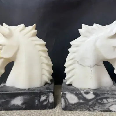 Stone Horse Bookends