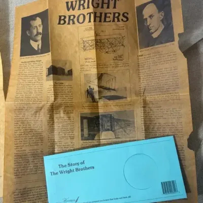 Wright Brothers Historical Document Reproduction on Antiqued Parchment