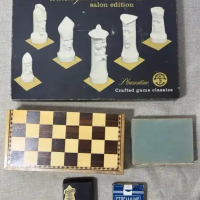 Vintage Peter Ganine Superba Masterpiece Chessmen Salon Edition + Chess & Card Games