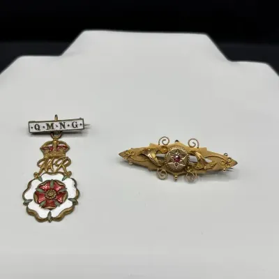 Antique Vintage  9K Gold Pin And More