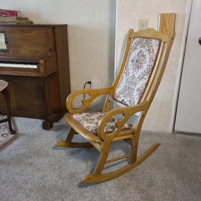 Tapestry Fabric Rocking Chair