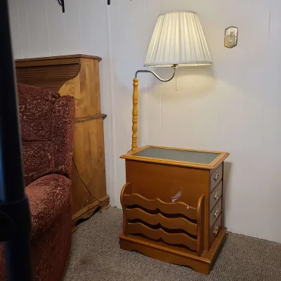 Side Table and Lamp