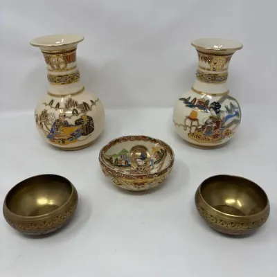 Asian Themed Vases And Bowls