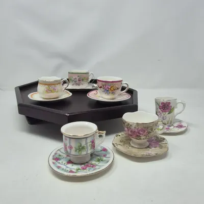 Miniature Teacups And Saucers Set