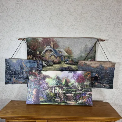 Thomas Kinkade Art Print And Tapestries 