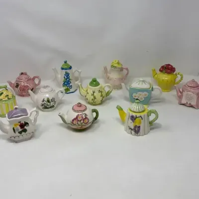 12 Miniature Teapots