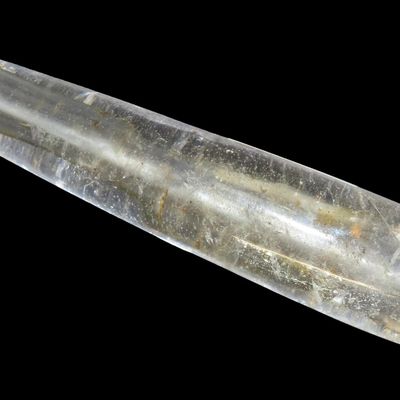 6" Outstanding Pre-Columbian Clear Quartz Tube Pipe, Mexico, Great Study Piece Showing Drilling Process