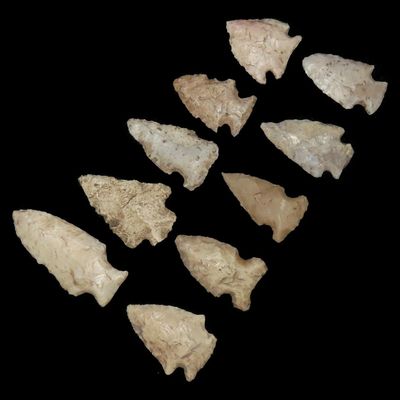Lot of Archaic / Woodland Points, Lee Co., Iowa