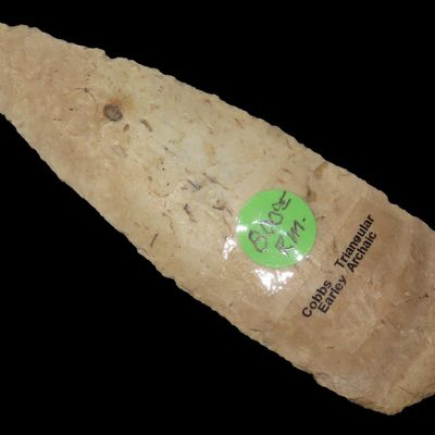 6 1/8" Cobbs Knife, Motley COA, Found in Missouri, Made of Burlington Chert, Ex Herb Mangold