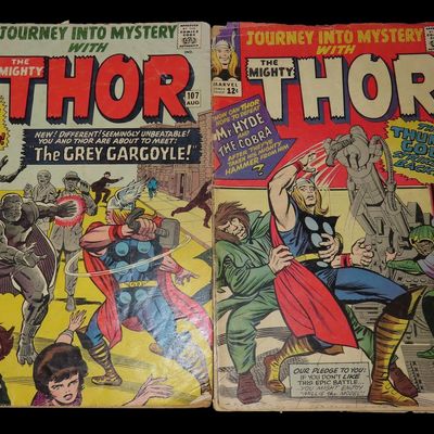 Lot of 2 Silver Age Journey into Mystery with The Mighty Thor Comics