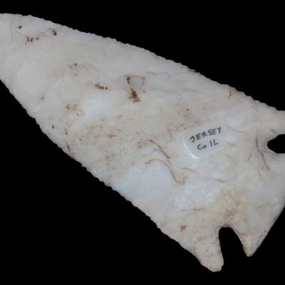 3 3/8" Kirk Corner Notch, Dickey COA, Found in Jersey Co. IL, Outstanding Piece with Great Workmanship
