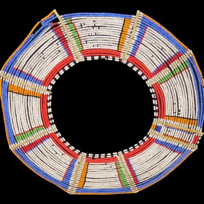 15 1/4" Diameter Beaded Neck Collar / Necklace, Africa