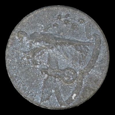 WWII German Tinnie Badge, May Day 1939, Maker's Mark on Reverse
