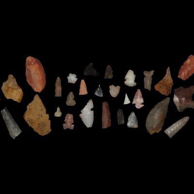 Lot of Scrapers, Points, and Broken Points, Various Chert Types, Great Study Pieces