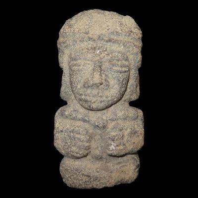 6 7/8" Pre-Columbian Mesoamerican Stone Effigy, Teotihuacan, Mexico, Reportedly Found in the 1940s with Lot 315