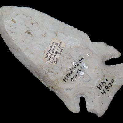 3 3/4" Thebes Point, Henderson Co., Illinois, Found by William Welford, Ex. Herb Mangold