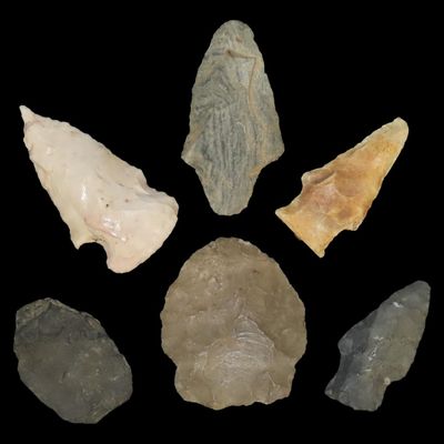 Lot of Woodland and Archaic Points, Midwest