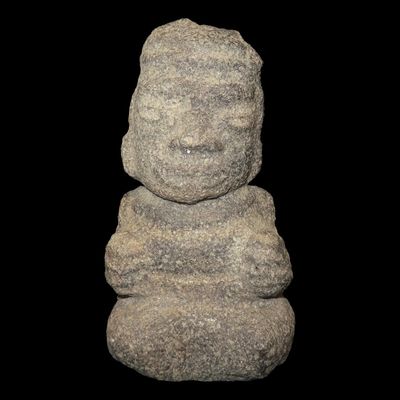 6 1/2" Pre-Columbian Mesoamerican Stone Effigy, Teotihuacan, Mexico, Reportedly Found in the 1940s with Lot 314