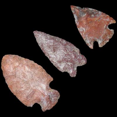 Lot of 3 Woodland / Archaic Points, Clark Co., Missouri