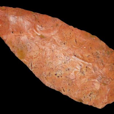 4 1/8" Adena Blade, Great Color and Flaking, Williams Co., Ex. Mike Johnson
