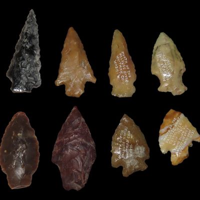 Lot of Points, Obsidian and Agate, Whitman Co., Washington