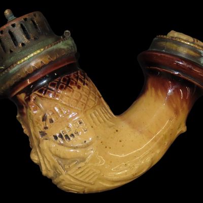3 1/4" Antique Carved Meerschaum Tobacco Pipe Bowl, East Lyme, Connecticut, Reportedly Found in a Dilapidated Barn More Than 55...