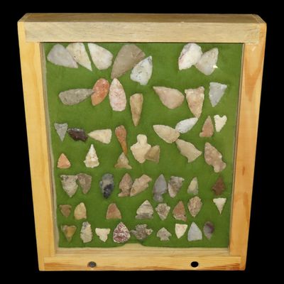 9" x 11 1/2" Frame Handmade by Robert Hruska of Wisconsin, All Points in Frame Found by Him, Most Around Madison