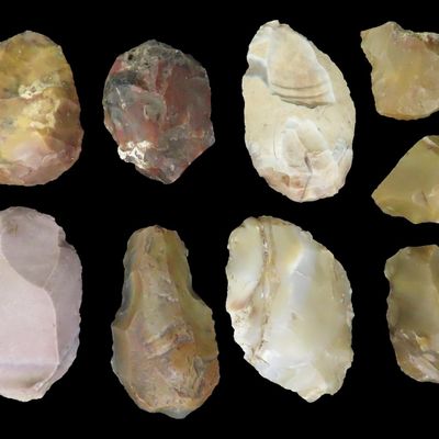 Lot of Paleo Thumb Scrapers, Wyoming