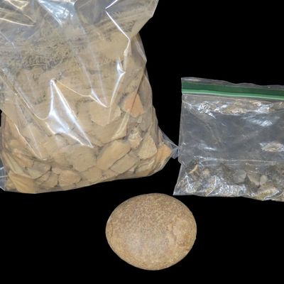 Archaeological Grab Bag Containing 1 Sack Pot, 1 Hardstone Artifact, and Common Flint, Kentucky, Great Starter Kit for Kids or Adults...