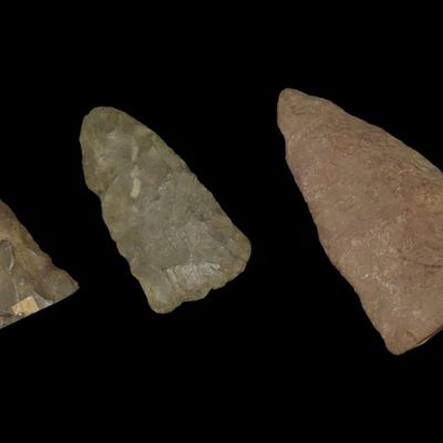 Lot of 2 Broken Blades and 1 Whole Blade, Rhyolite, Lyme, Connecticut