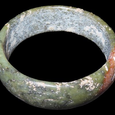3 1/8" Ancient Hongshan Jade Bracelet