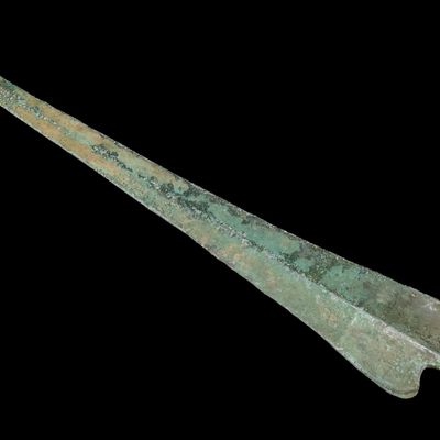 15 3/4" Ancient Near Eastern Bronze Age Spearhead / Short Sword