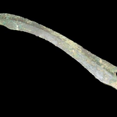 6 5/8" Bronze Sickle Sword / Curved Blade, Egypt