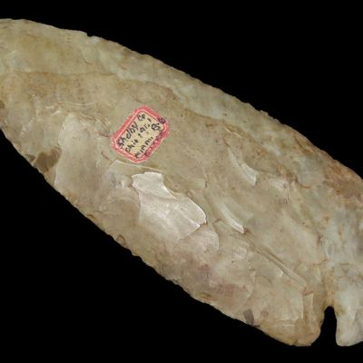 5 1/16" Grade 9 Dovetail, Tom Davis COA, Found in Shelby Co. Ohio near the Miami River, Made of Flint Ridge