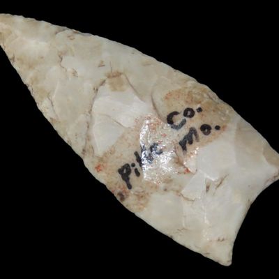 2" Paleo Point, Pike Co., Missouri, Thin, Finely Worked, with Basal Fluting