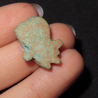 3/4" x 1/2" Eye of Horus Amulet, COA, Egypt, 600-300 BC