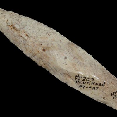 5 5/8" Nebo Hill Point, Witte Site, Adams Co., Illinois, Pictured in Dr. Reed's Auction Catalog
