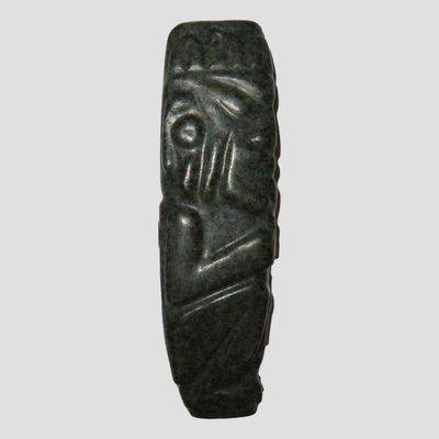 4 1/8" Rare Pre-Columbian Mezcala Stone Human Pendant, Guerrero, Mexico