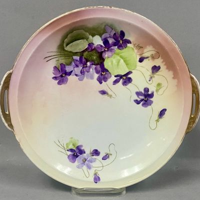 Royal Rudolstadt Porcelain Hand Painted Violet Tray
