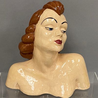 Ceramic Art Deco Style Woman Bust