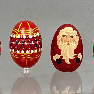 Poland Hand Painted Wooden Easter Eggs