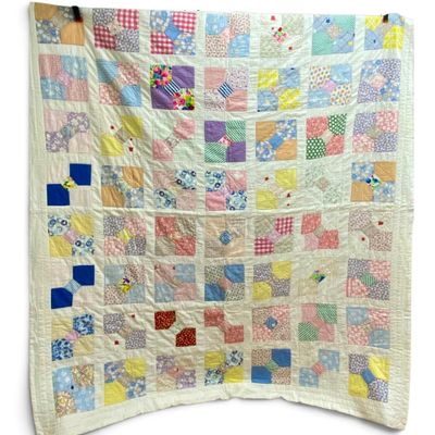 Cotton Bow Tie Pattern Patchwork Quilt