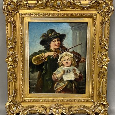 Oil Painting Genre Scene