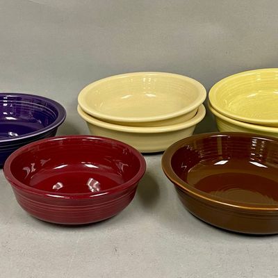 Seven Fiesta Ceramic Multicolored Bowls