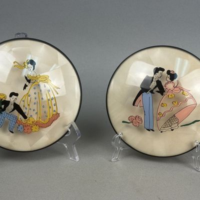 Peter Watsons Studio Hand-Painted Glass Plaques