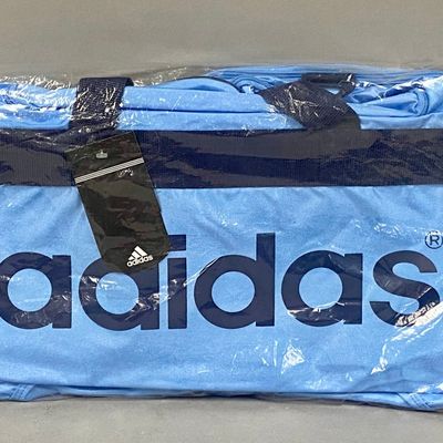 Adidas Blue Polyester Linear Duffel