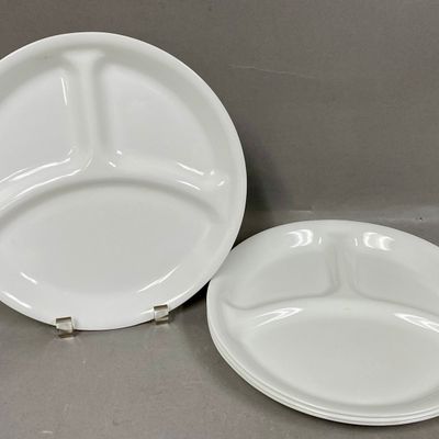 Corelle Winter Frost White Divided Dinner Plates
