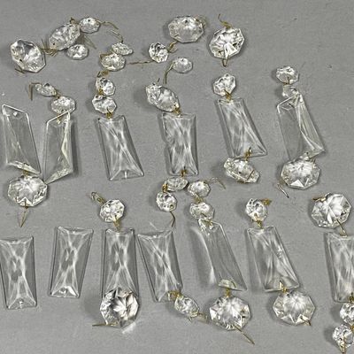 Glass Chandelier Rectangular & Octagonal Prisms