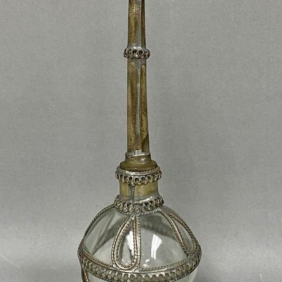 Moroccan Silver-Plated & Glass Rosewater Sprinkler